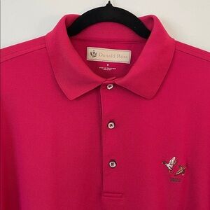 Men’s Donald Ross Cherry Red Polo Golf Shirt Size M